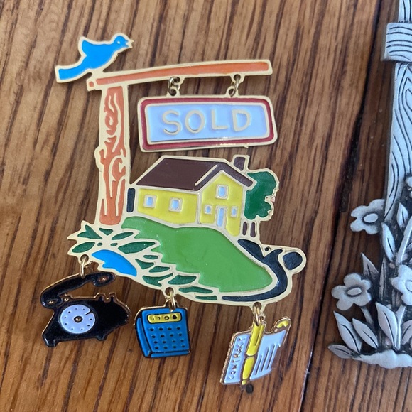 Vintage Real Estate Pins (2) - Picture 2 of 5